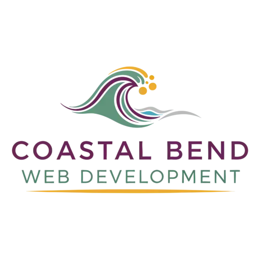 A wave above the Coastal bend web development logo